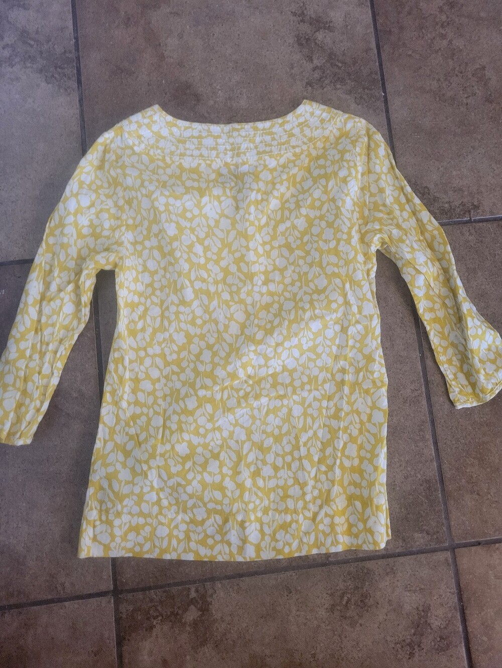Boden Yellow and White Floral Shirt - Picture 4 of 5